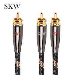 SKW Audio Cable 1 RCA To 2 RCA 1M 1.5M 2M 3M 5M For Home Theater DVD Amplifier Multimedia MP3 / MP4 Player Speaker