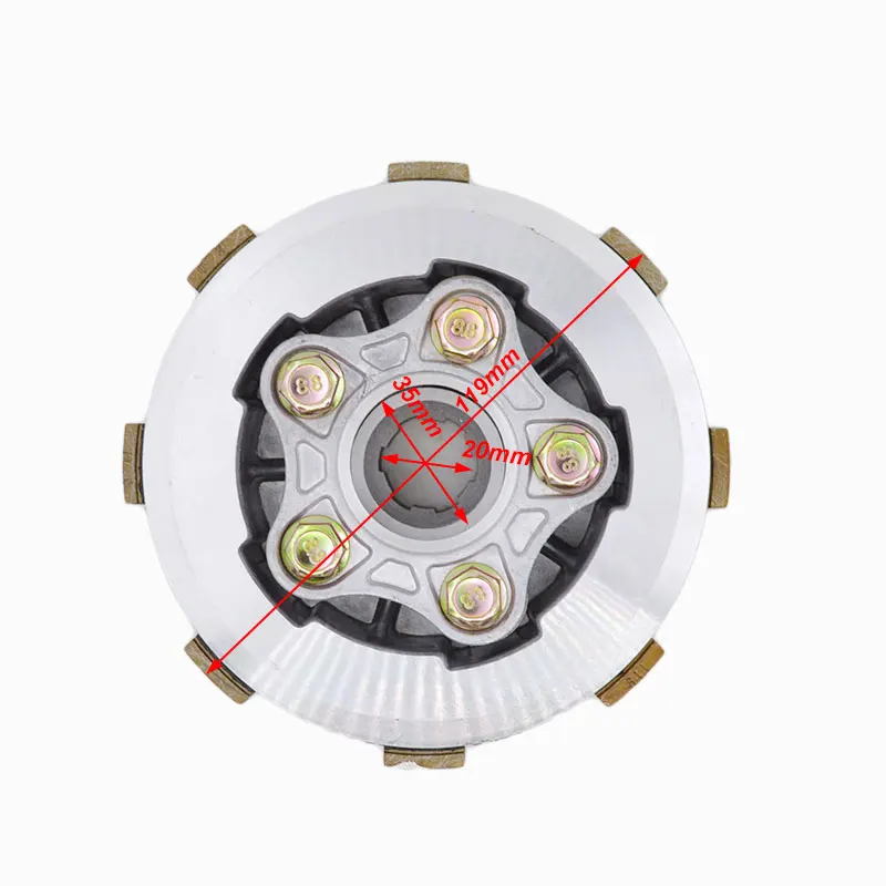 Motorcycle 5 Column Enhanced Clutch Parts Drum Hub Assembly With Widen Friction Pressure Plate For CG200 CG 200