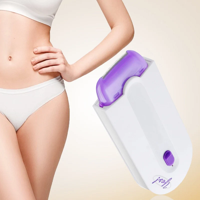 2 in 1 Women Shaver Instant Pain Free Lady Epilator Rechargeable Hair Remover Full Body Razor with Advanced Sense-Light