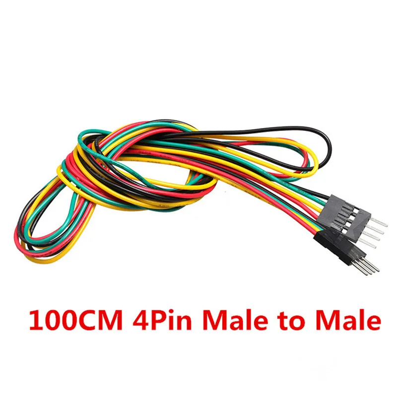 10pcs/lot 4pin 100cm M-M / M-F / F-F Jumper Wires 2.54mm AWG26 DuPont Cable for DIY Electronic Breadboard