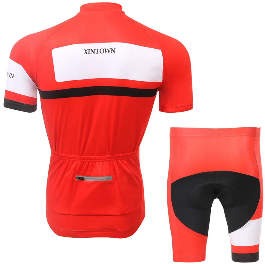 Outdoor Sports Red and White XINTOWN Cycling Bike Short Sleeve Clothing Bicycle Jersey S-4XL CC0343