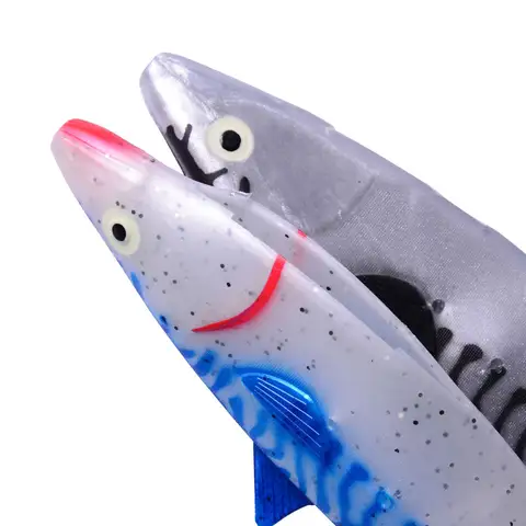 심해 바다 보트 낚시 루어 66g 28cm 빈 위장 리퍼 실리콘 미끼 고등어, 빅게임 고무 소프트 루어 코트, 1 개