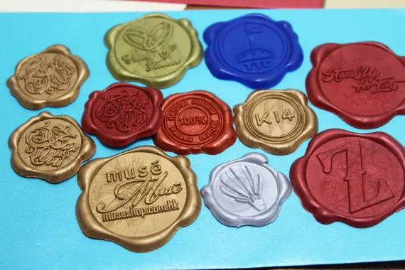 Custom Self Adhesive Wax Seal Stickers- 23 Color Available