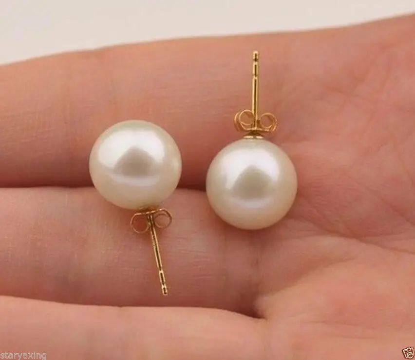 Perfect 6.5-7mm AAAA WHITE AKOYA PEARLS EARRING>jewerly free shipping