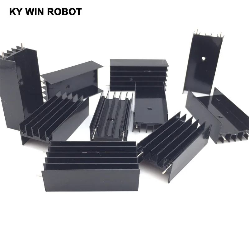 10pcs Aluminium TO-220 Heatsink TO 220 Heat Sink Transistor Radiator TO220 Cooler Cooling 23*16*50MM With 2 Pins