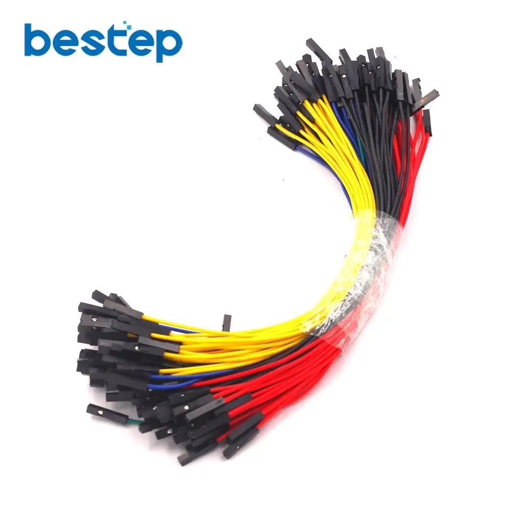 100pcs 5 color 20cm 1p to 1p Female to Female Jumper Wire Dupont Cable