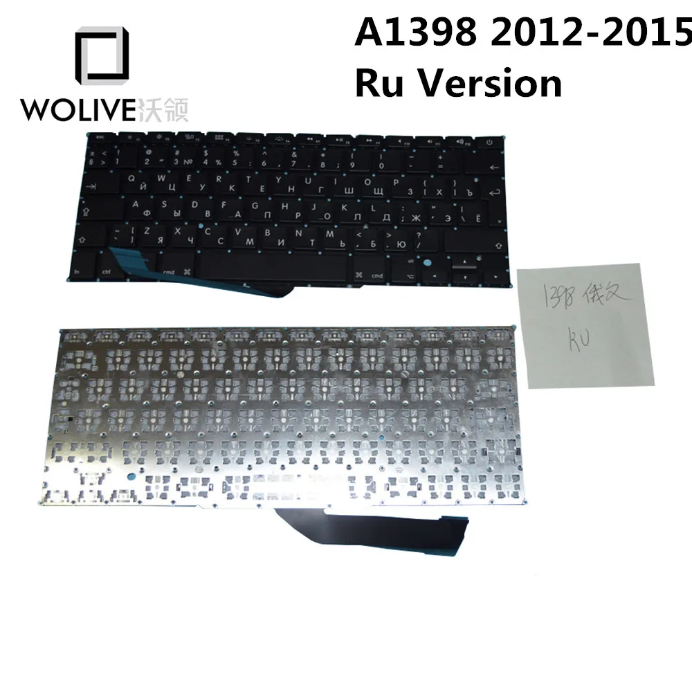 

Wolive Genuine Ru Brand new Keyboard language version Ru For Macbook Pro Retina 15" A1398 2012~2015 Replacement