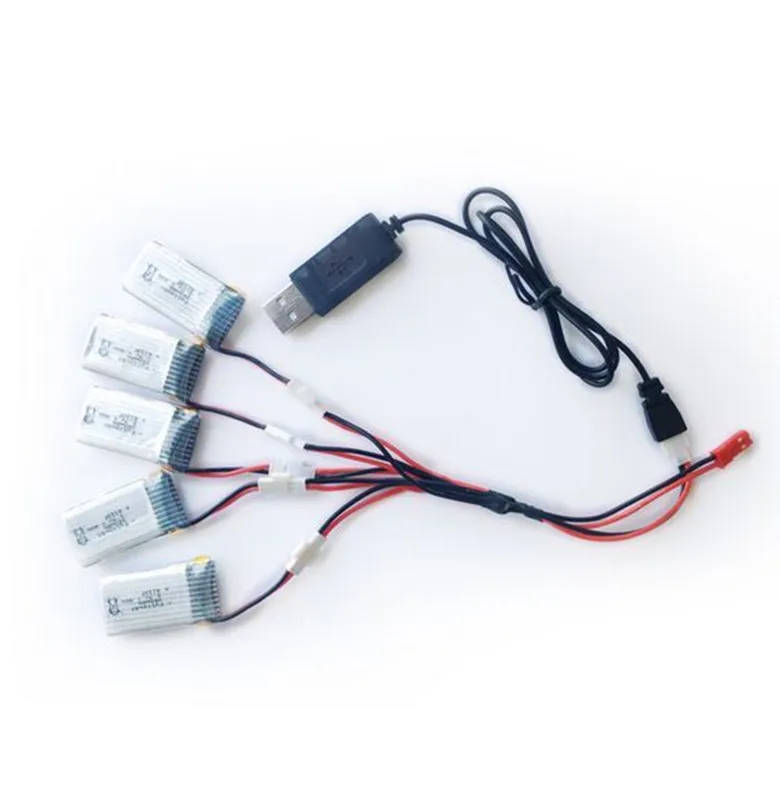 Hubsan X4  H107 H107C H107D Series Wltoys Walkera Mini Quadcopter Charger Battery Sets 3.7V 380mAh Lipo Battery 5Pcs and Charger