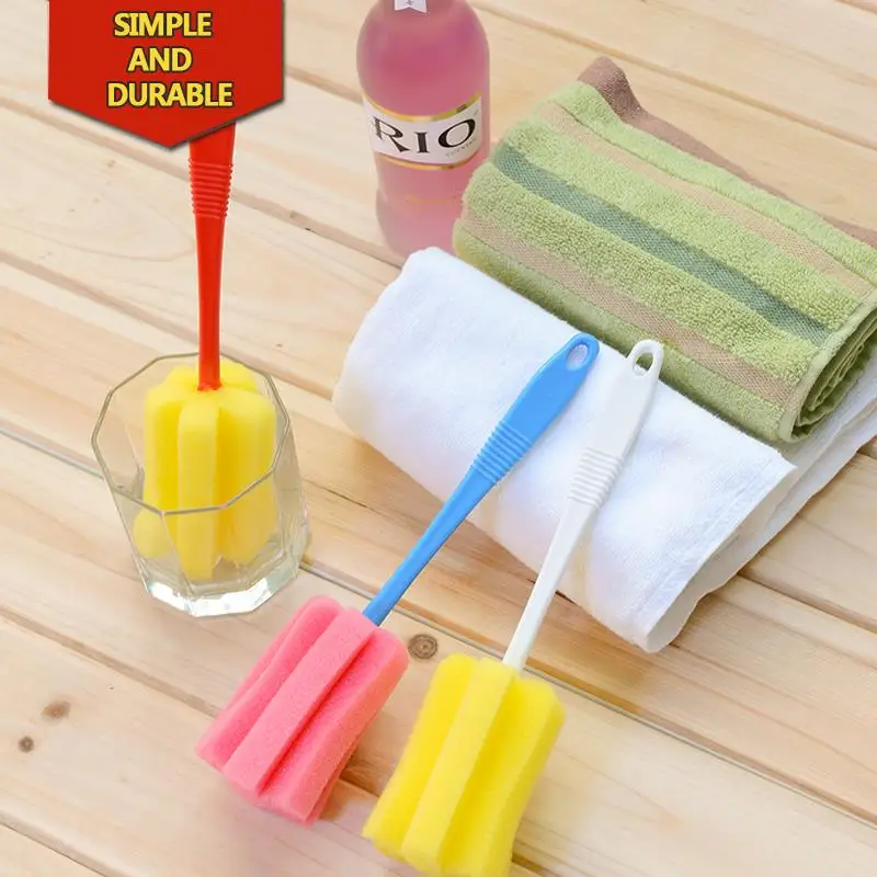 1 pcs New Environmental Cleaning Brushes For Glass Milk Bottle/Family Use Glass Sponge Cup Brush/Brand Cheap Cleaning Brush