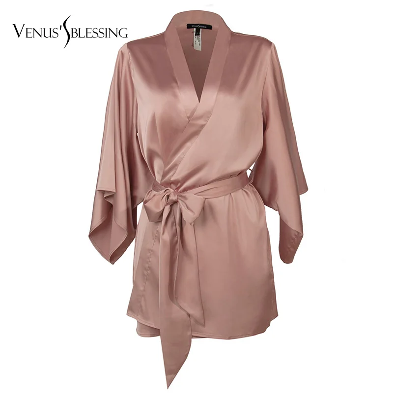 Rayon Silk Satin Sexy Night Robe Bathrobe Fashion Dressing Wedding Bride Bridesmaid Dressing Gown For Women Free shipping