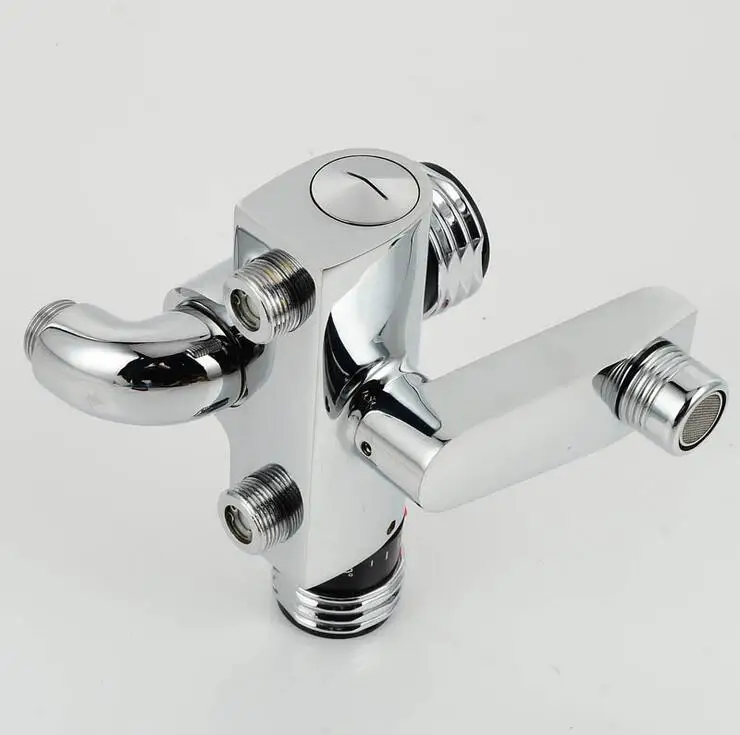 

Bathroom wall mounted shower faucet, Copper Dual handle thermostatic faucet bath, Brass thermostatic shower faucet mixing valve