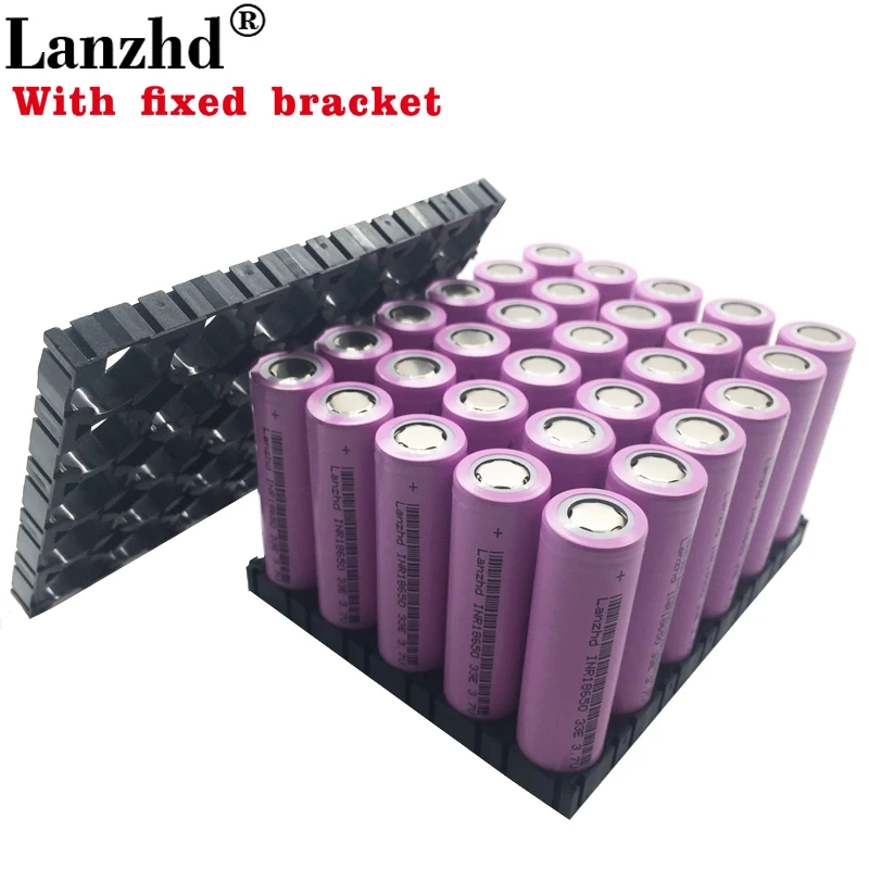 30PCS 18650 Batteries 3.7V 3300mAh 17A 3.7V 18650 battery Holder and Splicing Bracket with fixed bracket 18650