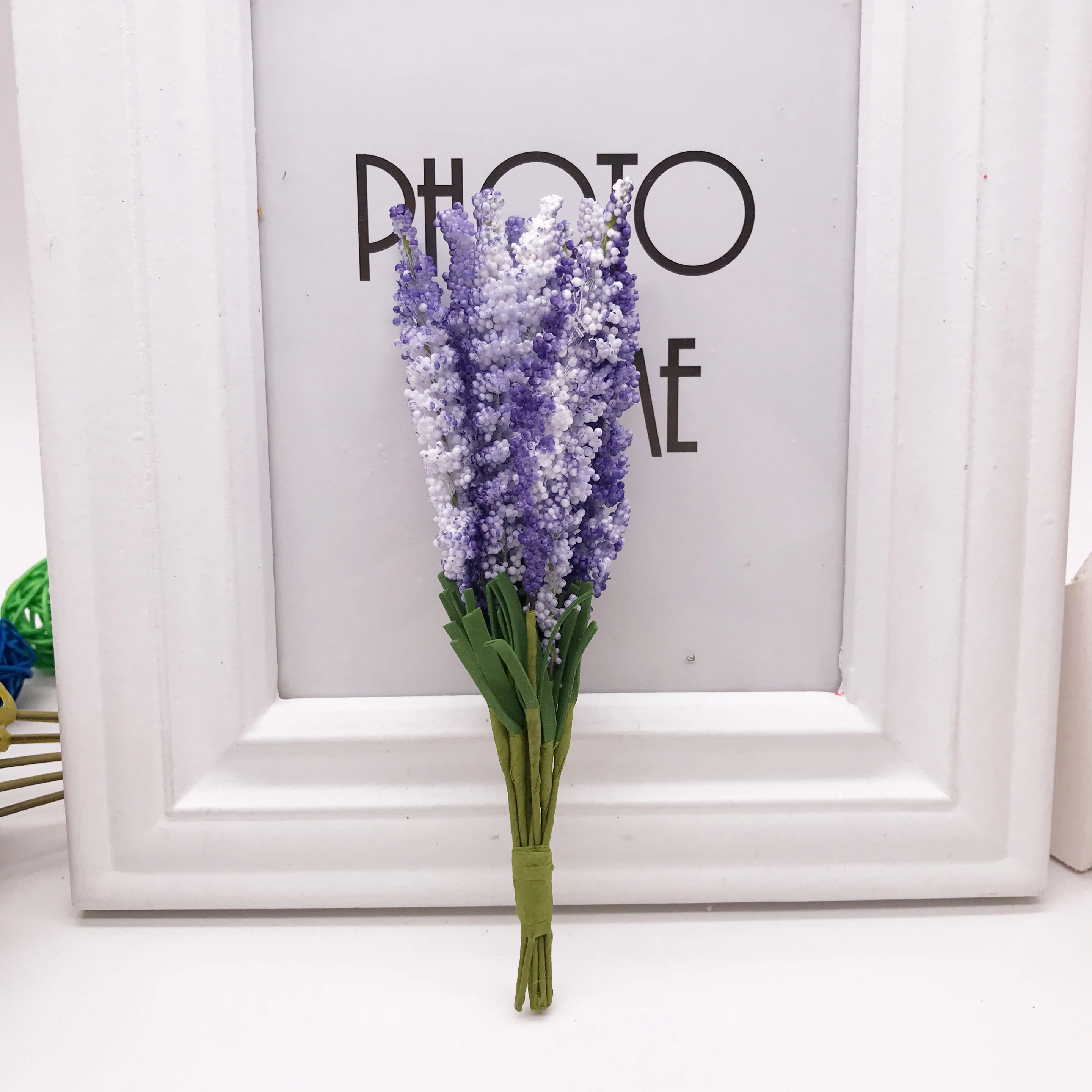 10Pcs/lot Mini PE Lavender Artificial Flowers for Wedding Home Decoration DIY Craft Gift Bride Wreath Scrapbooking Fake Flower