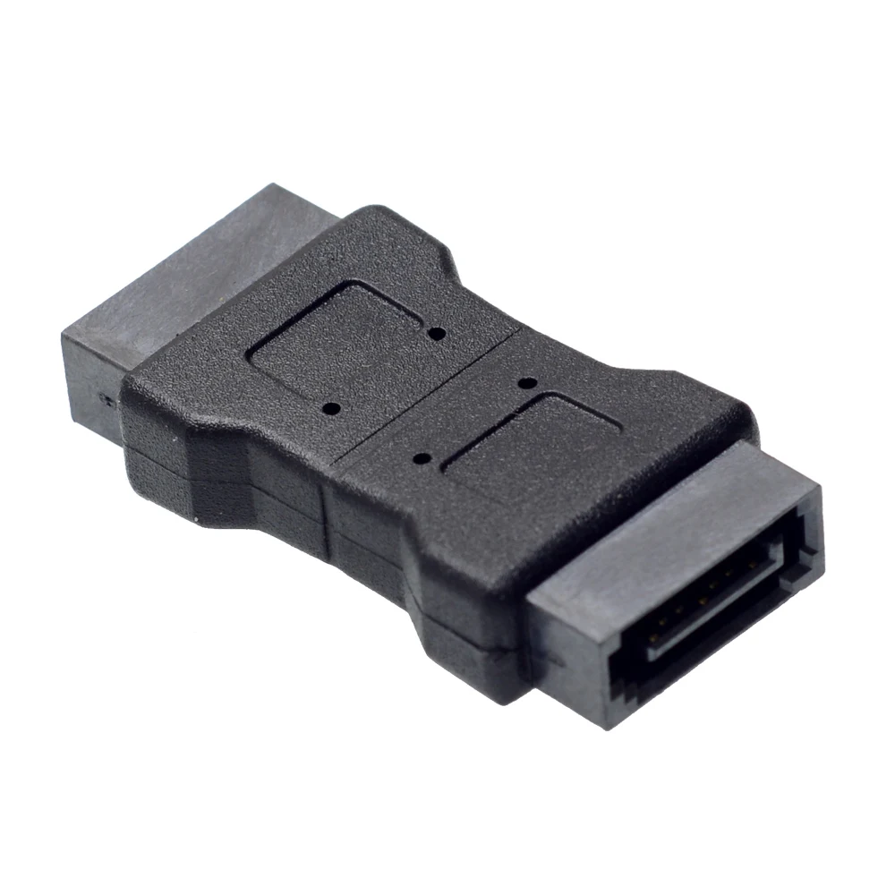 High quanlity 7P SATA 3.0 data male to male Port adapter straight angle 7 PIN Serial ATA III 6Gb/s Jack Connector Coupler