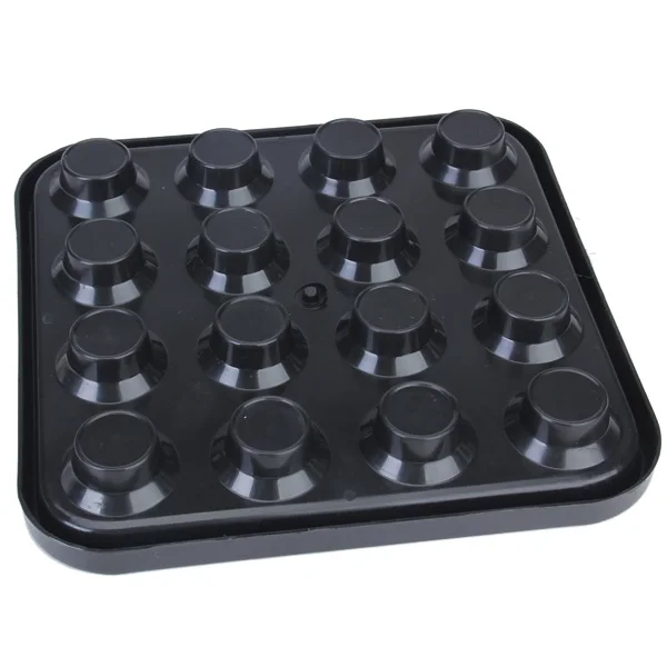 Black Tray Box Holder CaseHolds 16 Snooker Billilard Table Cue Balls Plastic Pool Billiard Ball Tray Holds 16 Balls