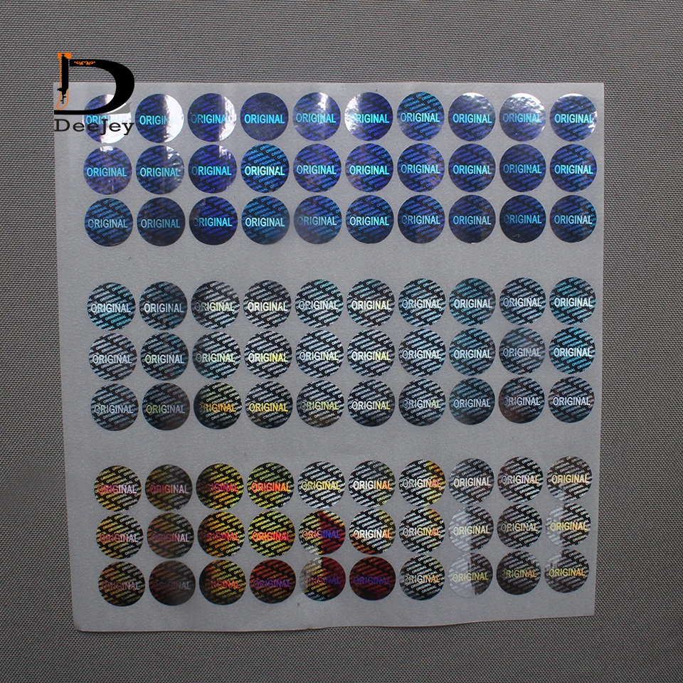 Stock Original hologram stickers 15mm round anti counterfeit laser stickers one time use ONLY 1000pcs lot