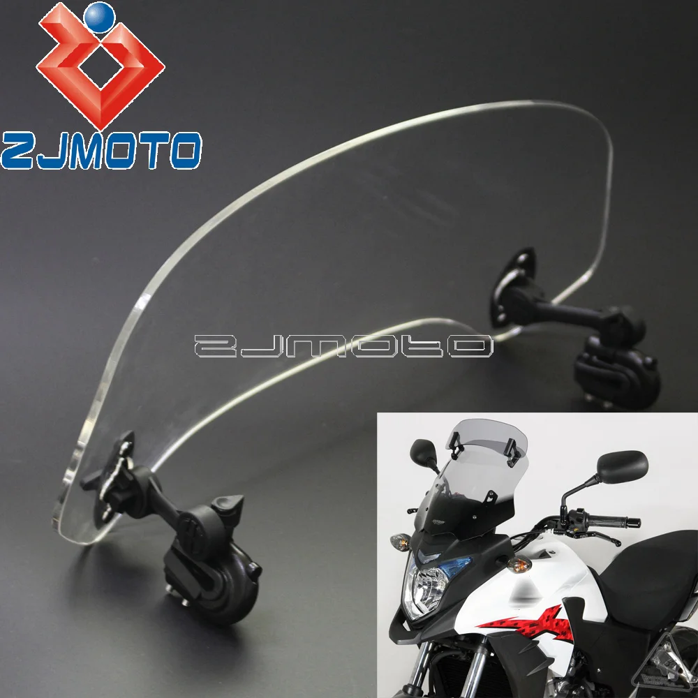 Motorcycle Adjustable Clip-on Spoiler Windshield Extension Moto X-Creen For Honda Crosstourer CBR500X NC700X NC750X VFR1200X