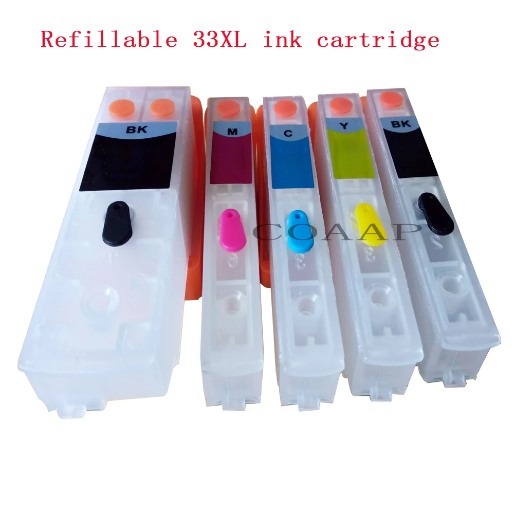 5PK T3357 33XL Refillable Empty Ink Cartridges with ARC chip for EPSON Expression Premium XP 530 540 630 635 640 645 for Europe