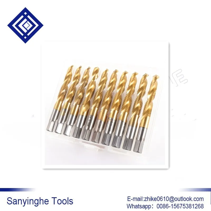 High hardness 10 pcs/lots versatile composite tap drill  and tapping integrated wire tapping