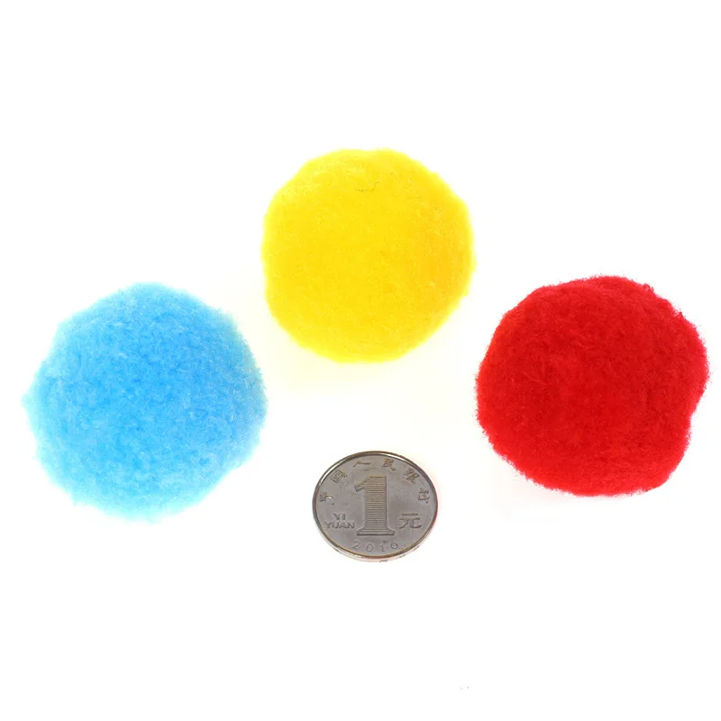 16pcs/lot 5cm color large hair ball 50mm16color children\'s handmade hair ball kindergarten creative DIY egg support pompom AB331