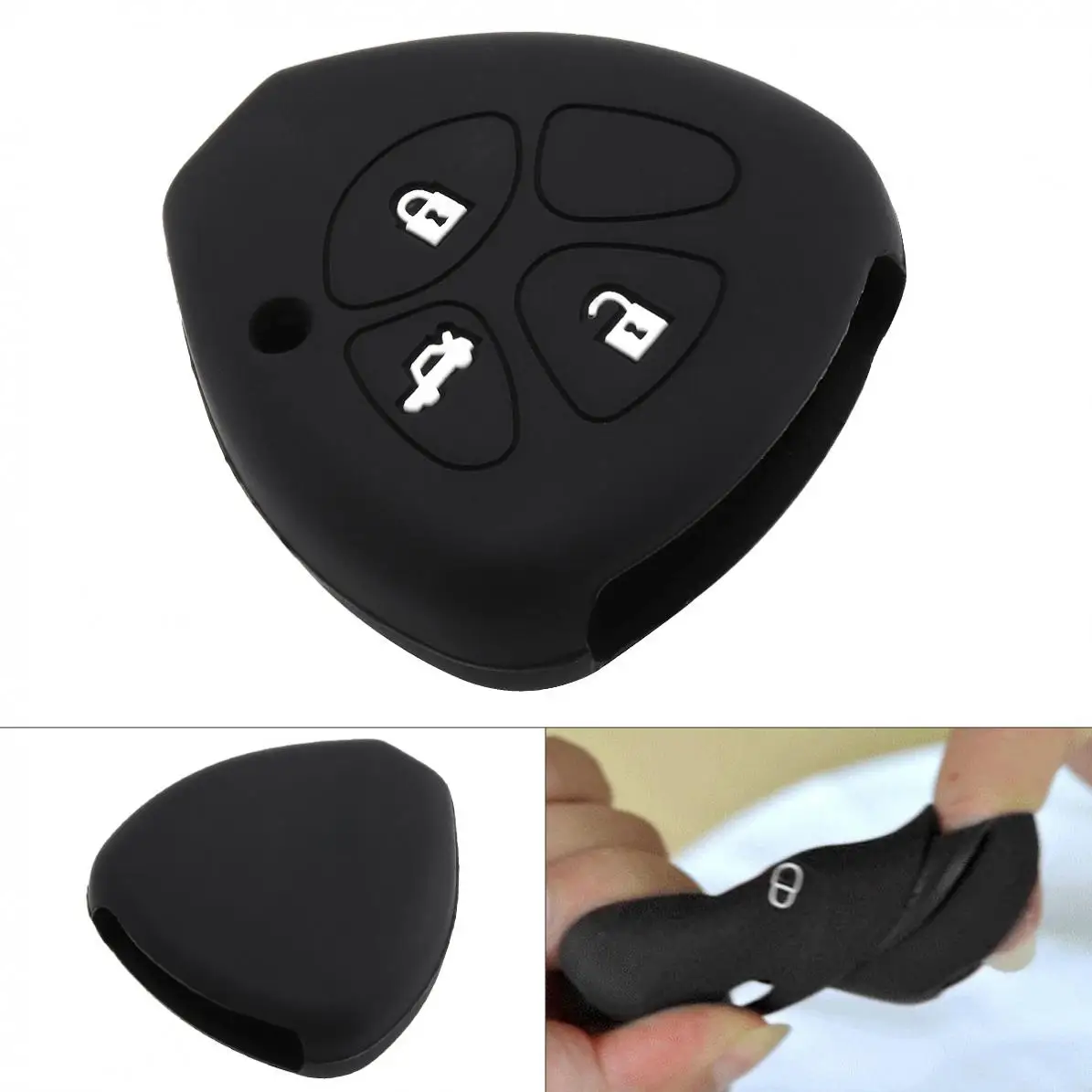 3 Buttons Auto Car Key Case Protector Holder for Toyota Avensis Camry Corolla Rav4 Kluger Landcruiser Prado Yaris Echo Celica