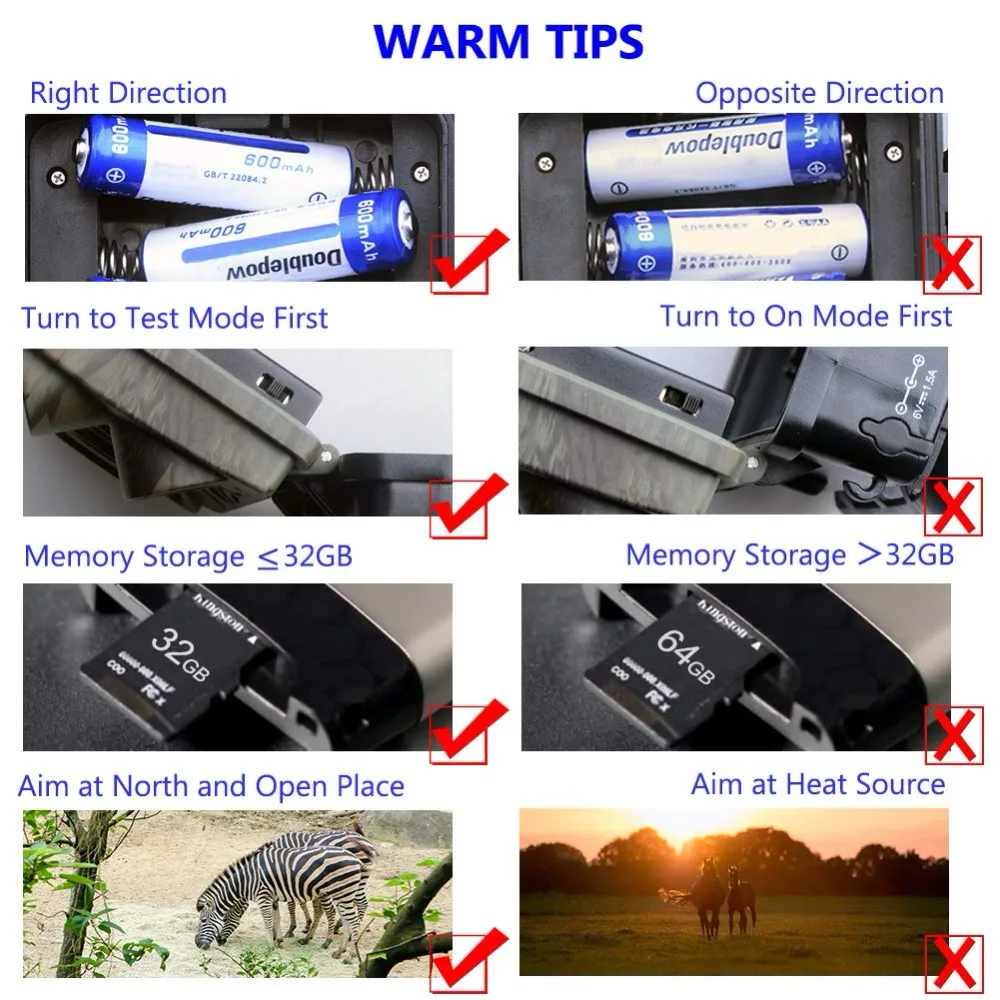 HC810A Wildkamera 16MP 1080P Infrarot-Nachtsicht Überwachungskamera Fotofalle Outdoor Wildtierkamera zur Verfolgung – Detail 11