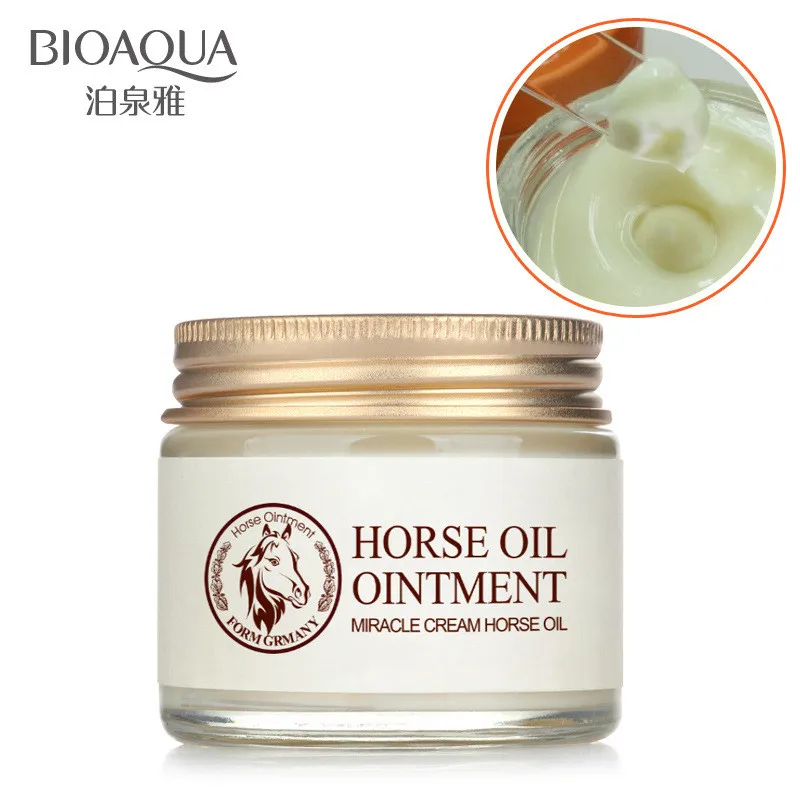 BIOAQUA Face Cream Horse Oil Ointment Moisturizer Improve Drying Anti-Aging Moisturizing Whitening Day Cream Face Body Skin Care