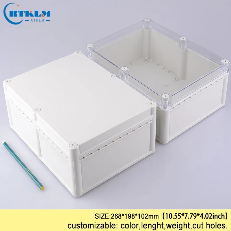 

Dustproof Junction Box DIY Electrical Project Box Waterproof Box IP68 ABS Plastic Transparent Distribution Box 268*198*102mm