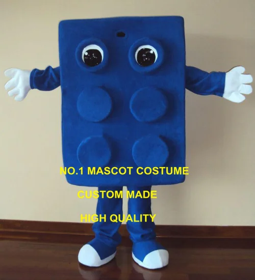 Blue/red/purple/orange/green/pink Anime Cosply Costumes Block Mascot Costume Cartoon Fancy Dress Mascotte Suit1844