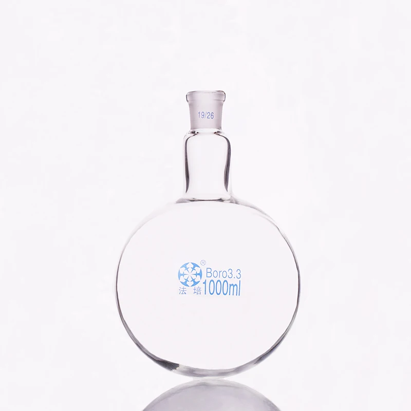 

Single standard mouth round-bottomed flask,Capacity 1000ml and joint 19/26,Single neck round flask