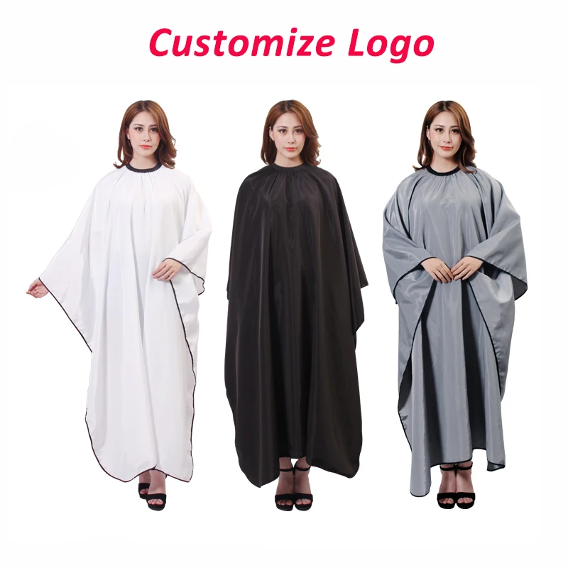 

Customize Logo Extra Large Hairdressing Cape Apron Haute Couture Salon Customer Cloth Haircut Perm Dye Gown Cover Uniform U1221