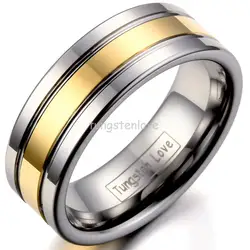 High Quality Silver Color Gold Tungsten Carbide Rings Mens Engagement Rings Party Wedding Bands For Jewrlry Gifts anillos hombre