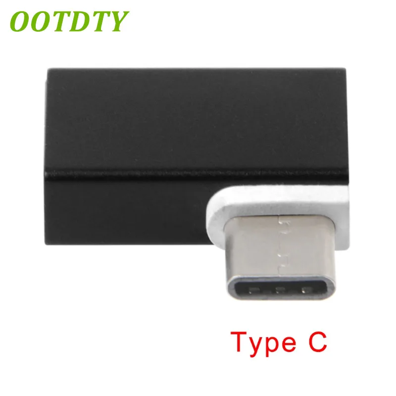 90 Degree Type C To USB 3.0 Female Data OTG Converter For Macbook Android Phone