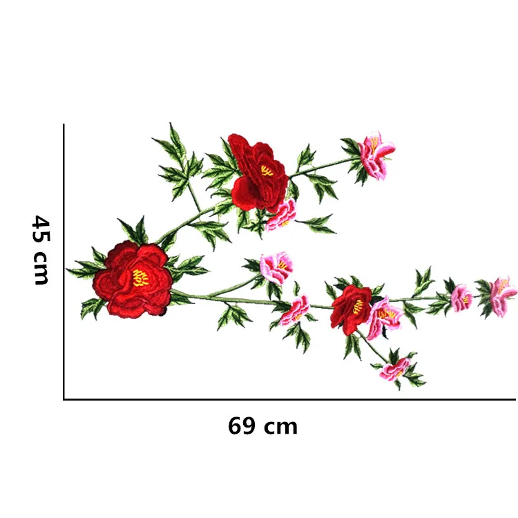Haftowany kwiat naszywka aplikacja diy rzemiosło Stiker na dżinsy kapelusz torba ubrania akcesoria odznaki