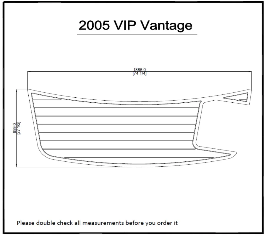 2005 VIP Vantage Swim Platform Pad Boat EVA Teak Decking 1/4