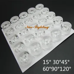 100pcs/lot light transmittance 95% diameter 20mm waterproof PMMA led lens  15/30/45/60/90/120 degree optical lens with holder