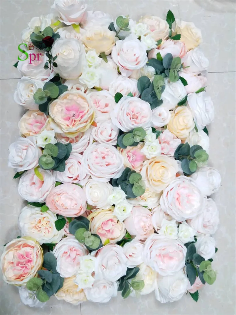 SPR Free Shipping 10pcs/lot 3D Artificial rose peony &hydrangea flower wall wedding backdrop artificial flower arrangements