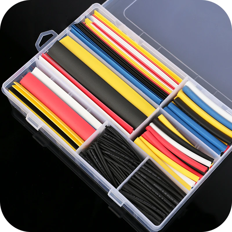 熱収縮チューブセット,360本の絶縁収縮チューブ,2:1断熱材