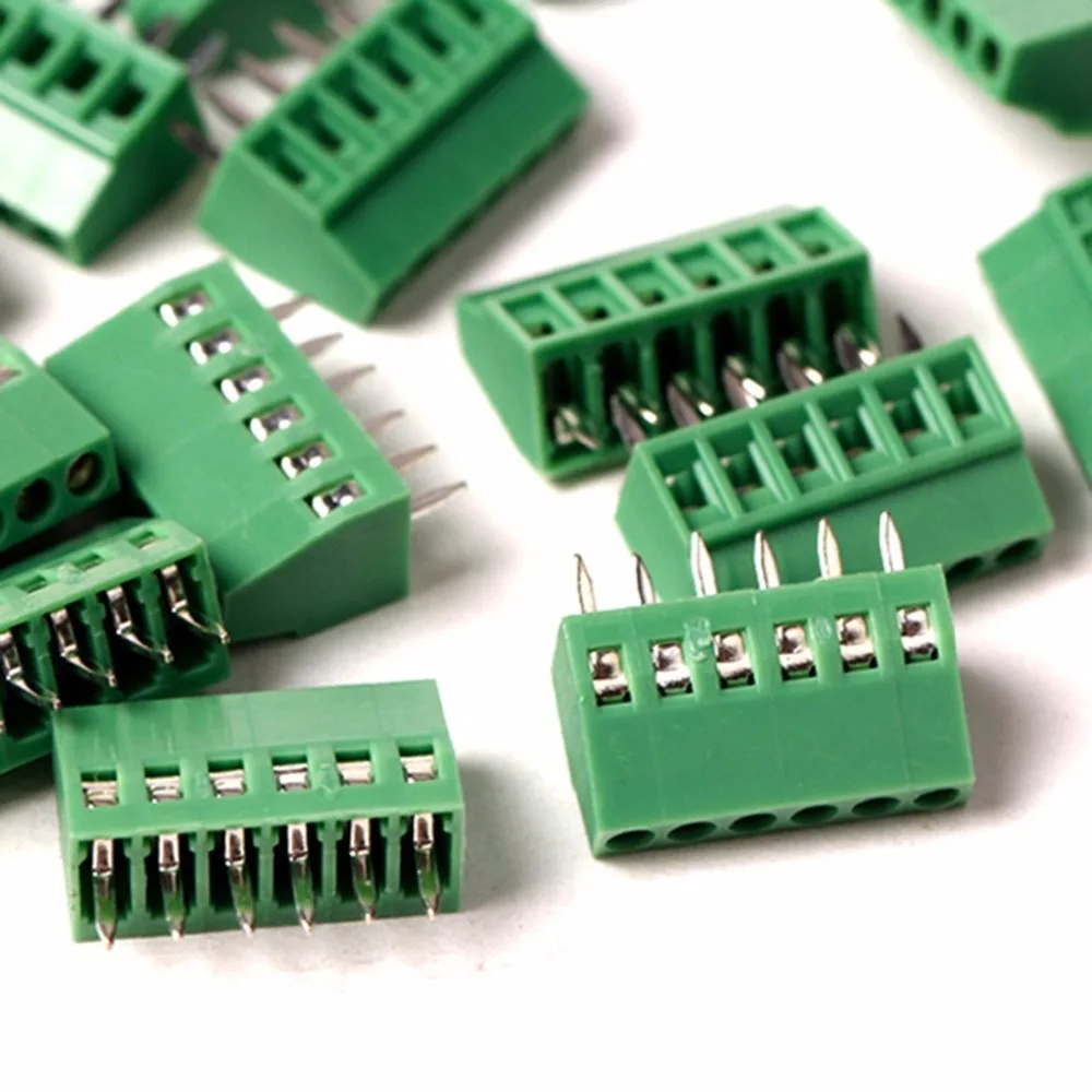 50-Pack 6 Poles 2.54mm Pitch, PCB Screw Terminal Block 150V 6A, CE Rohs ELT128-2.54-6P,Free Shipping!