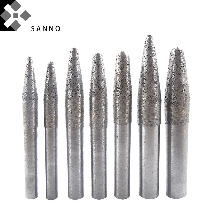 

5 Piece CNC electroplated diamond tools stone carving grinding head hard engraving tools for granite marble stone