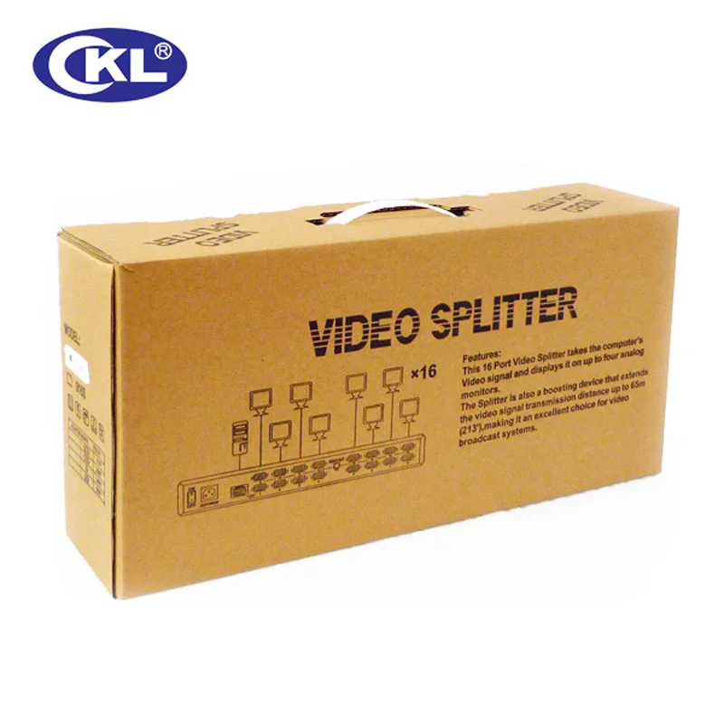 CKL-916B Chất Lượng Cao 16 cổng VGA Splitter 1 đến 16 VGA Phân Phối cho Máy Chiếu, Hiển Thị, TV hỗ trợ 450 Mhz 2048*1536