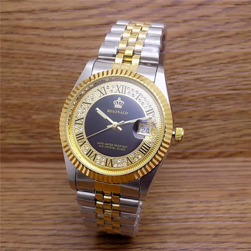 Datejust-ساعة كوارتز للرجال ، مينا رومانية ، كلاسيكية ، عصرية ، مينا رومانية ، مضيئة ، من الفولاذ المقاوم للصدأ