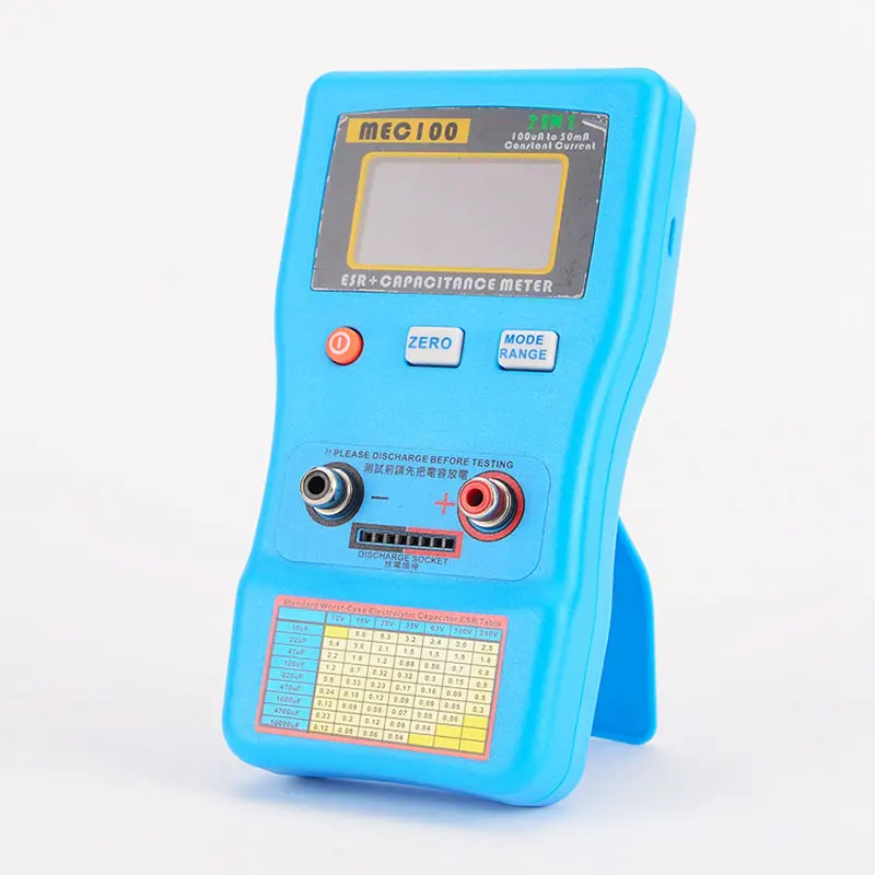 Imagem -03 - Auto-ranging Capacitor Esr Low Ohm Capacitância Medidor Constant Current Esr Capacitance Meter Mec100 Multímetro 2in 1