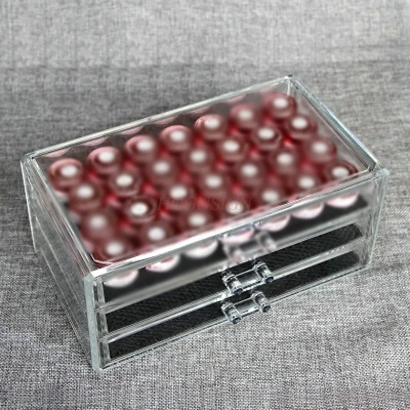 

High Transparent Acrylic Storage Box Canned Plastic Painted 3 Layer Drawer Storage Box Nail Toolbox Sale