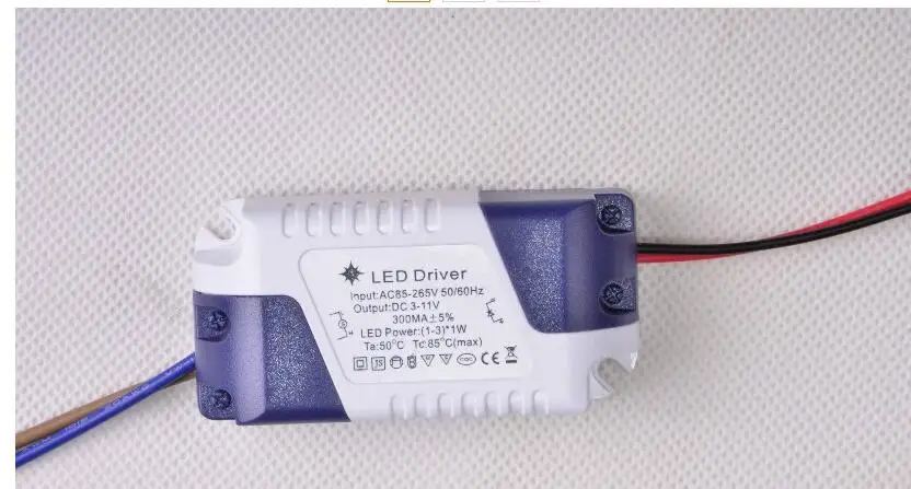 1 piece lifetime warranty (1-3) X 1W LED driver Constant Current light lamp drivers AC 85 V- 265 V to DC 3 -11 V 300mA For 1W 3W