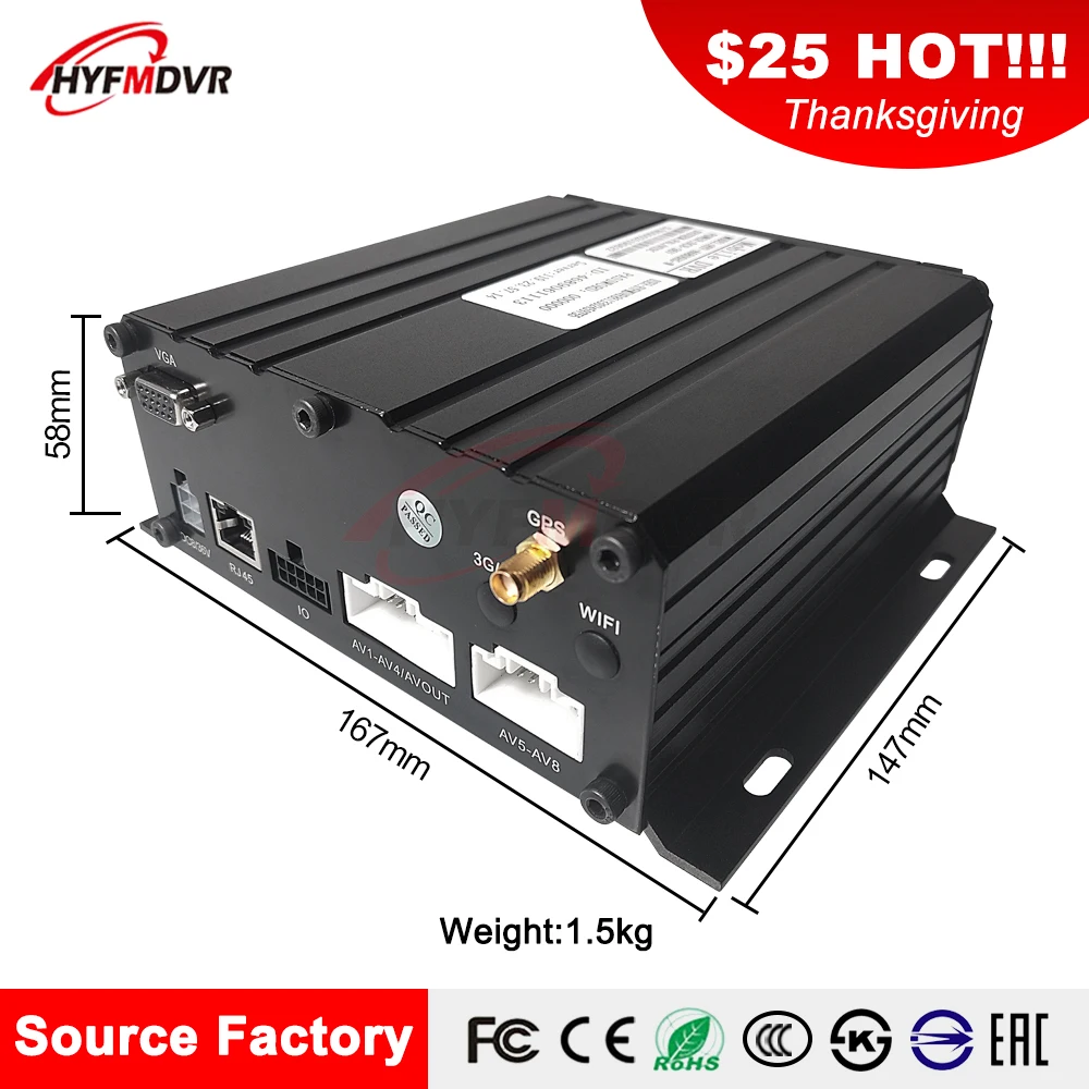 Source factory SD card + hard disk monitoring local host +GPS function Mobile DVR school bus / off-road vehicle/tanker/big truck