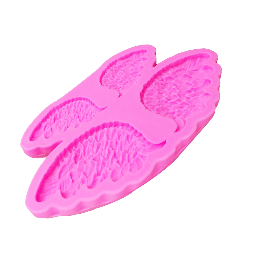 Angel Wings Cooking cake Wedding Decoration Silicone Mold Bird feathers Fondant Sugar Process kitchen bar supplies tools T-0955