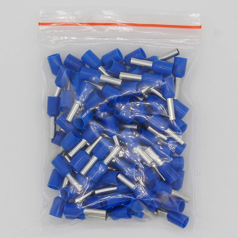 E2508 Tube insulating terminals 2.5MM2 100PCS/Pack Insulated Cable Wire Connector Insulating Crimp Terminal Connector E-