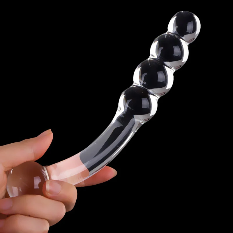 Pyrex Glass Dildo Fake Penis Crystal Anal Beads Butt Plug Prostate Massager G Spot Female Masturbation Toys