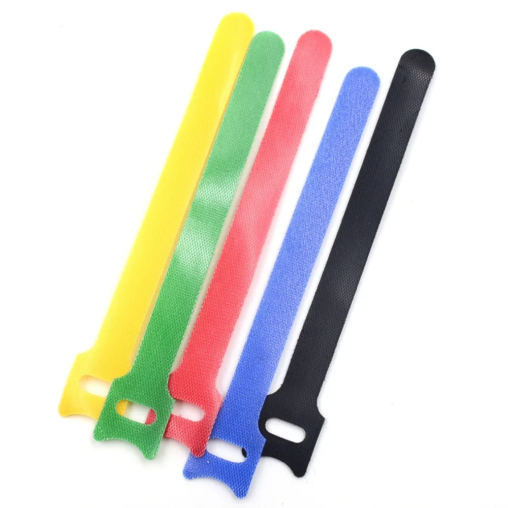 10pcs Wholesale 12*150mm Nylon Reusable Cable Ties with Eyelet Holes back to back cable tie nylon hook loop fastener management